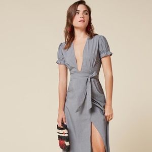 Reformation Jasmine Wrap Dress Sz M